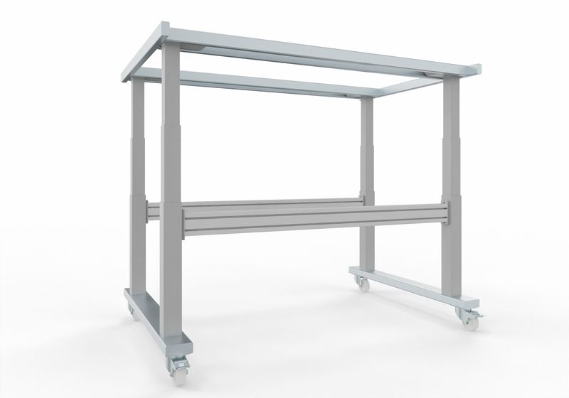 Hochstabiles Schwerlastgestell: MADE IN GERMANY, elektrisch höhenverstellbar mit einer Hubkraft von 400 kg