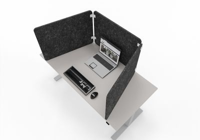 COMO - Akustischer Tisch-Sichtschutz aus recyceltem PET – Einfache Montage und optimale Geräuschreduzierung