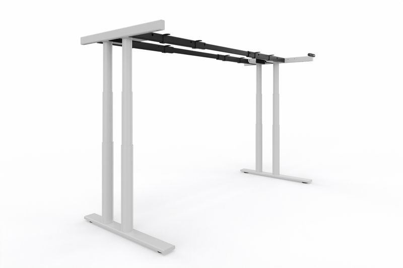 Elektrisch höhenverstellbares Tischgestell - stabil und kräftig - COMO4flexx-R - 4 runde Säulen - 180 kg Hubkraft
