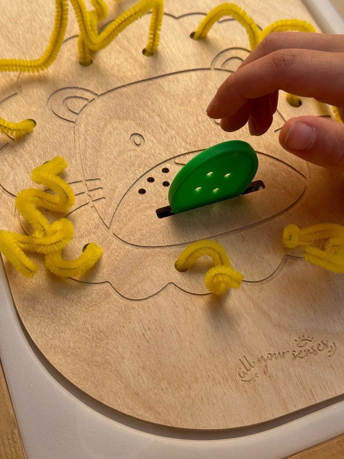 Flisat tray insert – δραστηριότητα Montessori με θέμα λιονταράκι