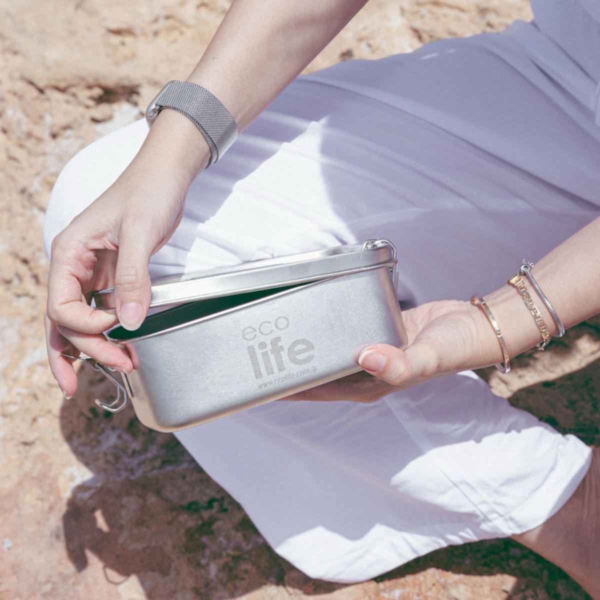 Ανοξείδωτο Φαγητοδοχείο 1lt Μονού Τοιχώματος (Ανοξείδωτο Καπάκι)