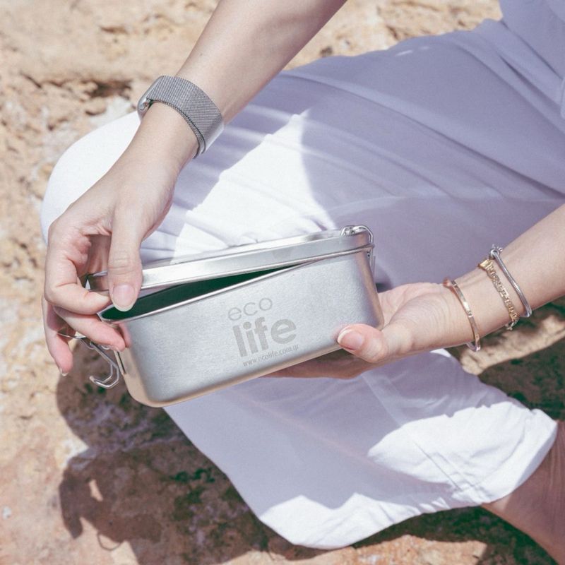 Ανοξείδωτο Φαγητοδοχείο 1lt Μονού Τοιχώματος (Ανοξείδωτο Καπάκι)