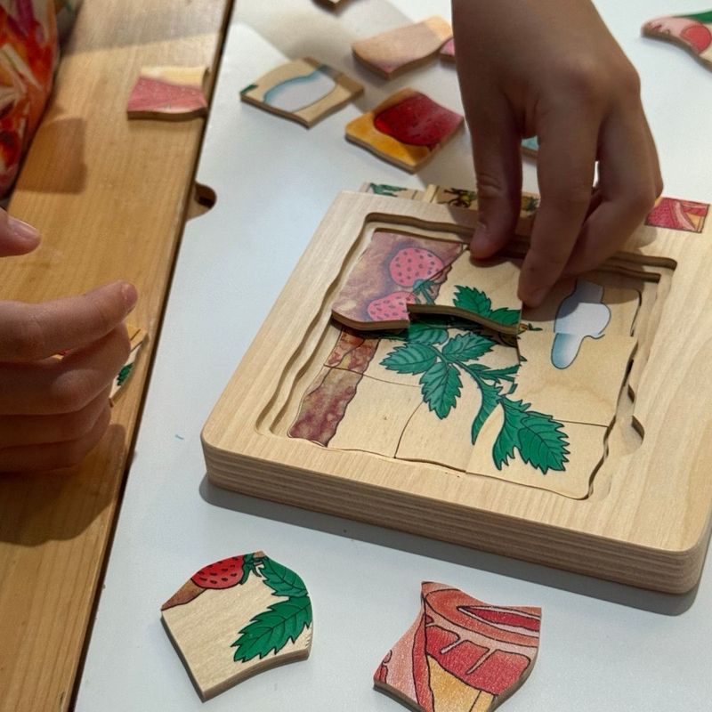 Ξύλινο Παζλ Φραουλιά