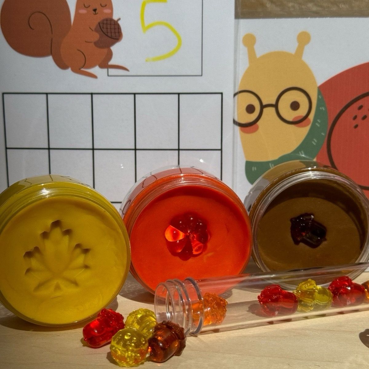 φθινοπωρινό αισθητηριακό παιχνίδι all your senses με πλαστελίνες και ψηφιακό αρχείο