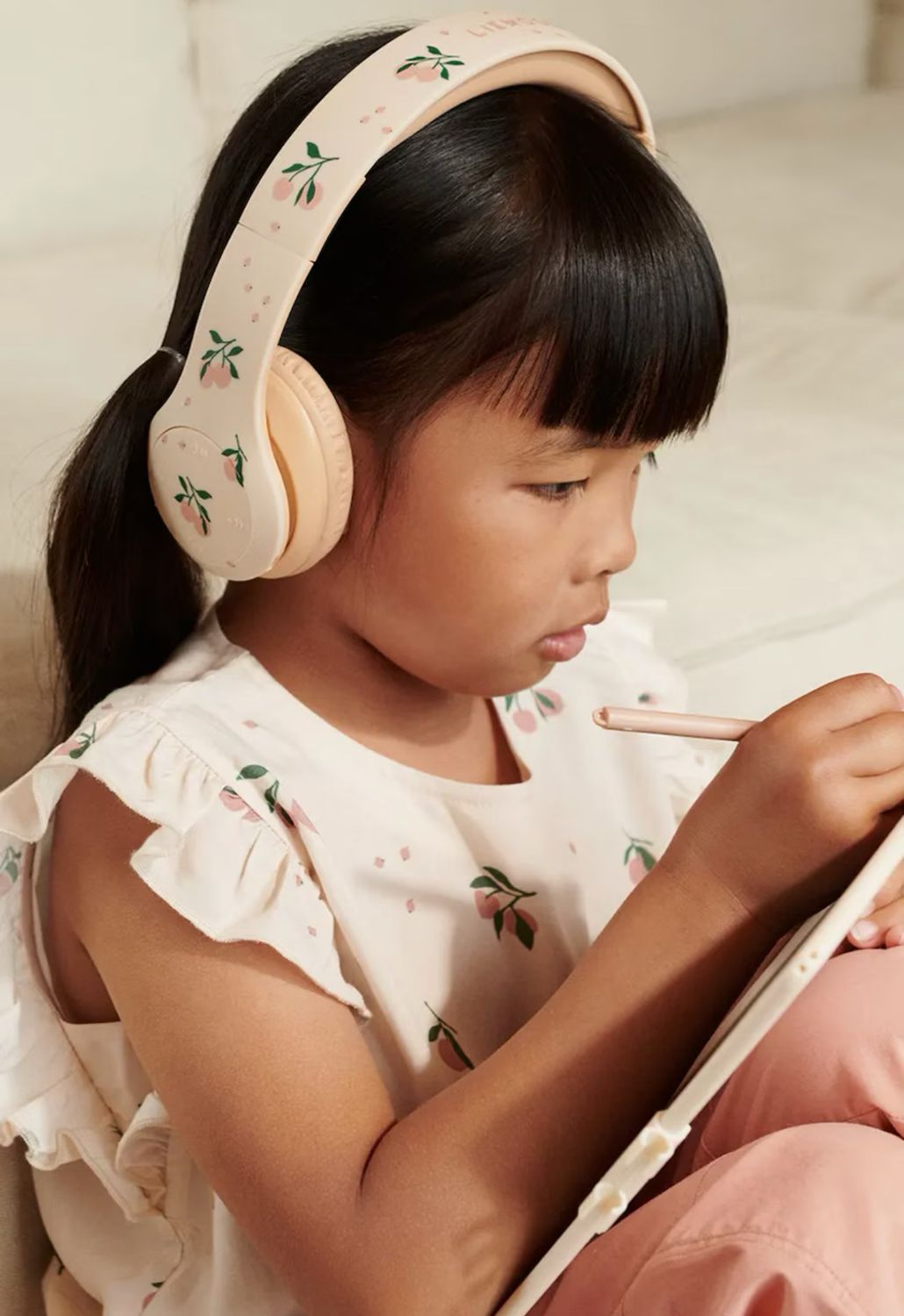 Liewood Ασύρματα Bluetooth On Ear Peach / Sea shell Ακουστικά με 12 ώρες Λειτουργίας