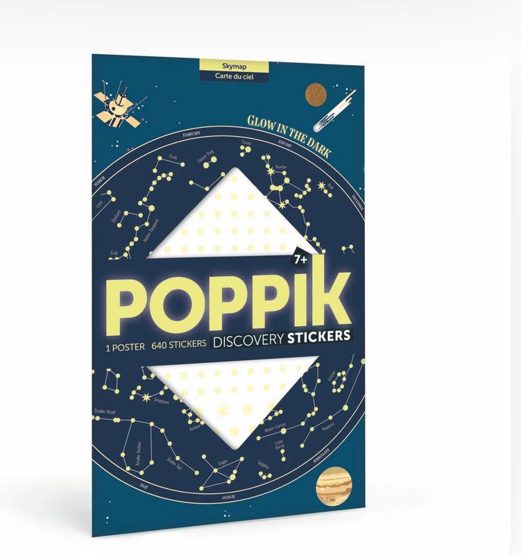 Μεγάλο Πόστερ με 640 αυτοκόλλητα – Φωσφορίζοντα Άστρα