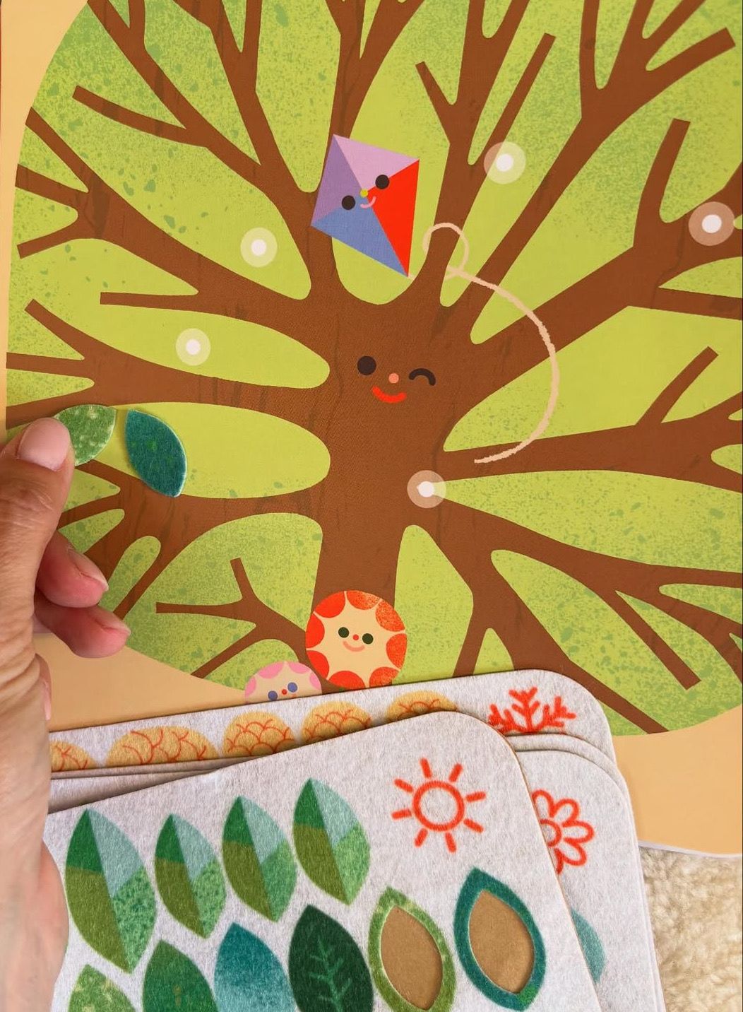 Εποχές- Κολάζ Με Αυτοκόλλητα Τσόχας