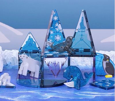 Magna-Tiles μαγνητικα πλακιδια για παιδια,μαγνητικα τουβλακια για τρισδιαστατες κατασκευες, συνδεονται με μαγνητες