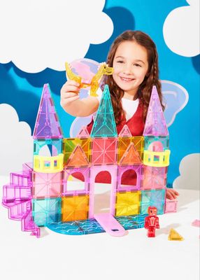 Magna-Tiles μαγνητικα πλακιδια για παιδια,μαγνητικα τουβλακια για τρισδιαστατες κατασκευες, συνδεονται με μαγνητες