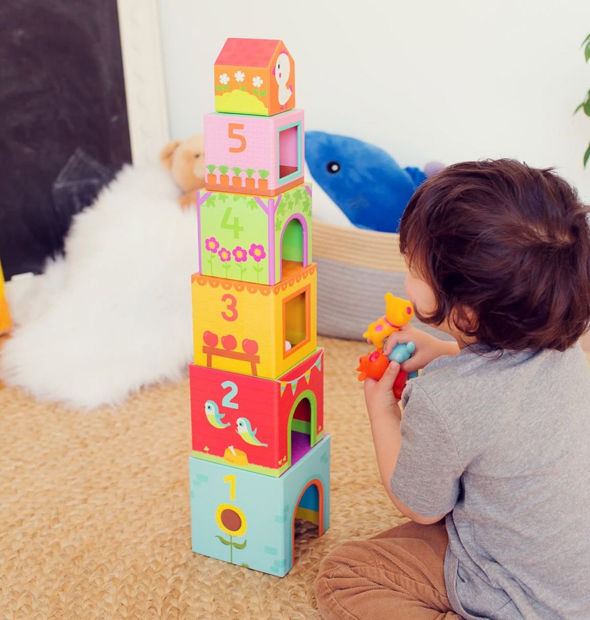 Χρωματιστοί Κύβοι Με Ζωάκια Φάρμας