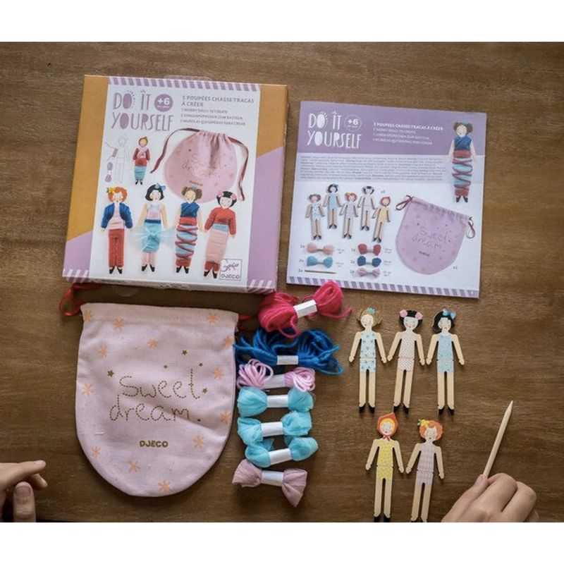 Djeco DIY Φτιάχνω 5 κούκλες Φυλακτό ονείρων