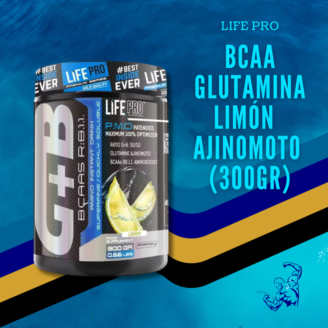 Life Pro Bcaa + Glutamina Ajinomoto 300 G.