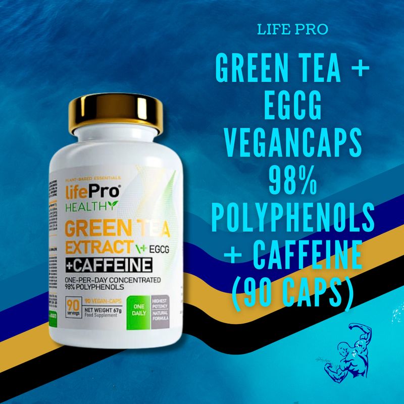 Life Pro Green Tea + Egcg + Caffeine 90 Vegancaps 98% Polyphenols