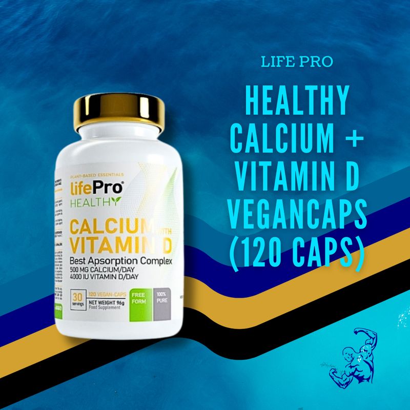 Life Pro Healthy Calcium + Vitamin D 120 Vegancaps