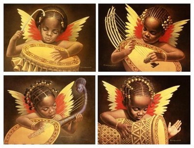 &quot;Black Angel Babies I - IV&quot; by Wolfgang Otto (Set of 4)