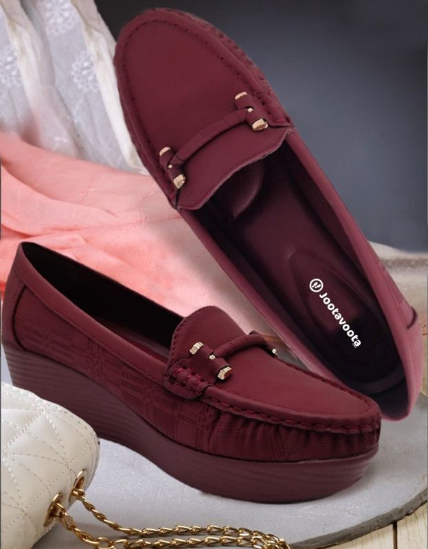 Jootavoota Women Comfortable Wedges Loafer (C32-342)