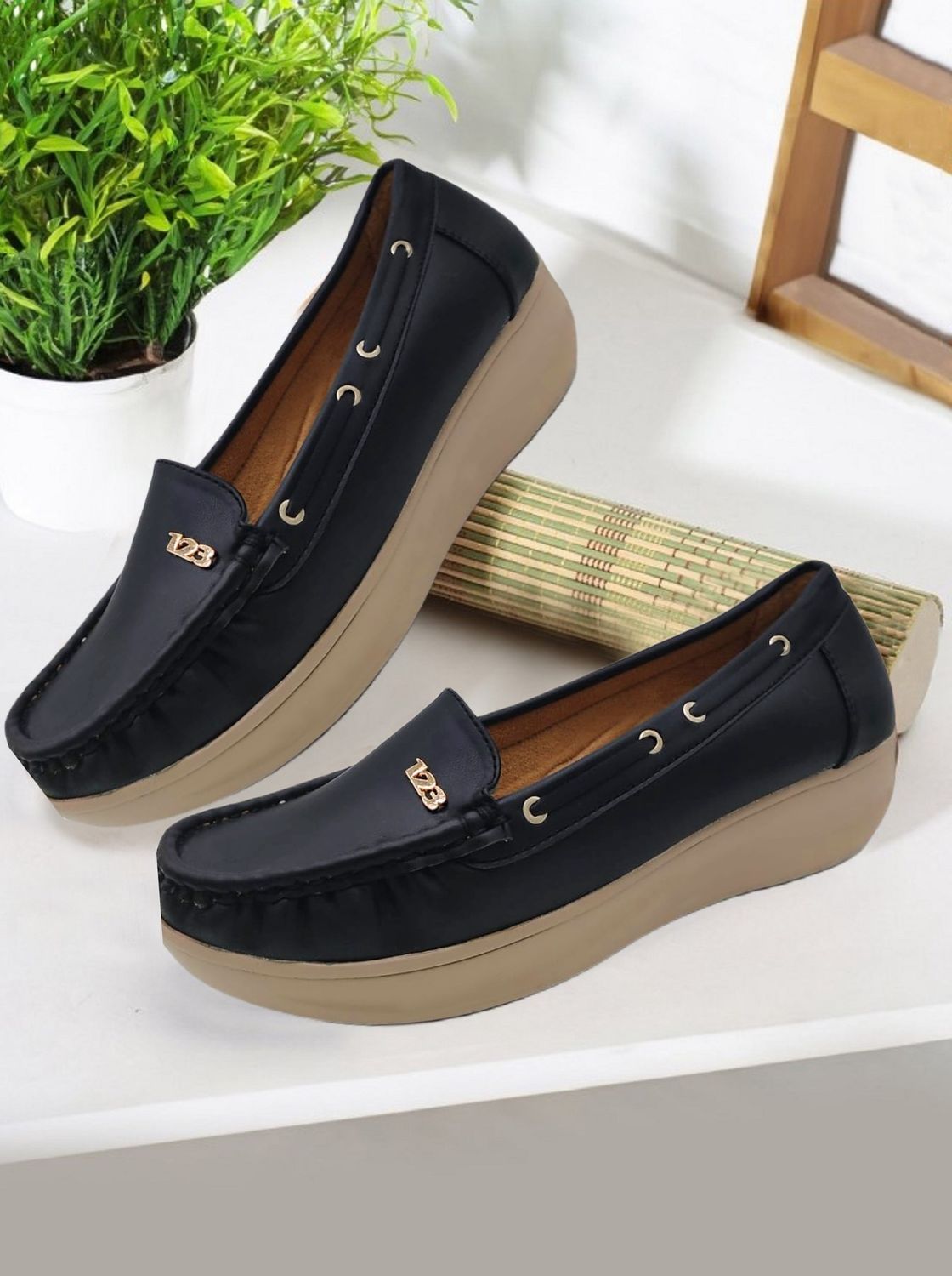 Jootavoota Women Comfortable Wedges Loafer (732)