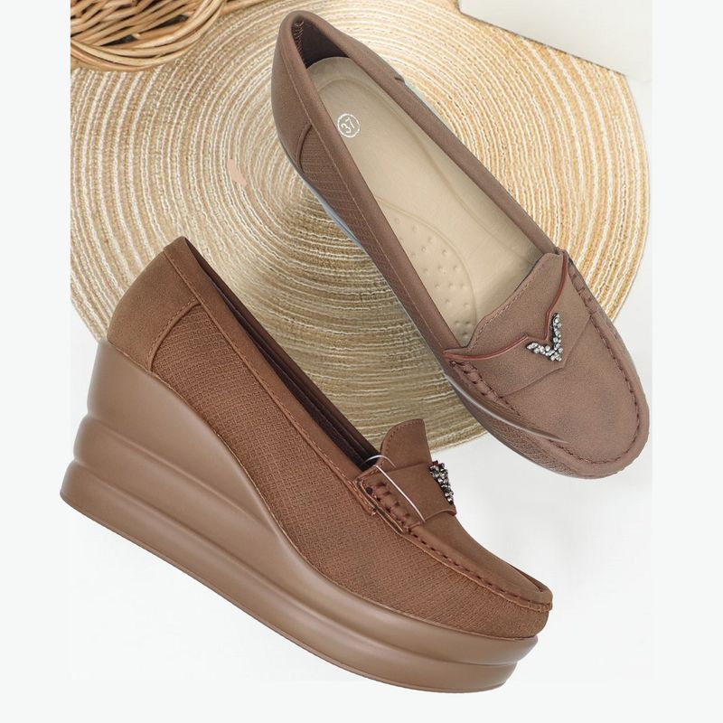 Jootavoota Women Comfortable Wedges Loafer (898-13)
