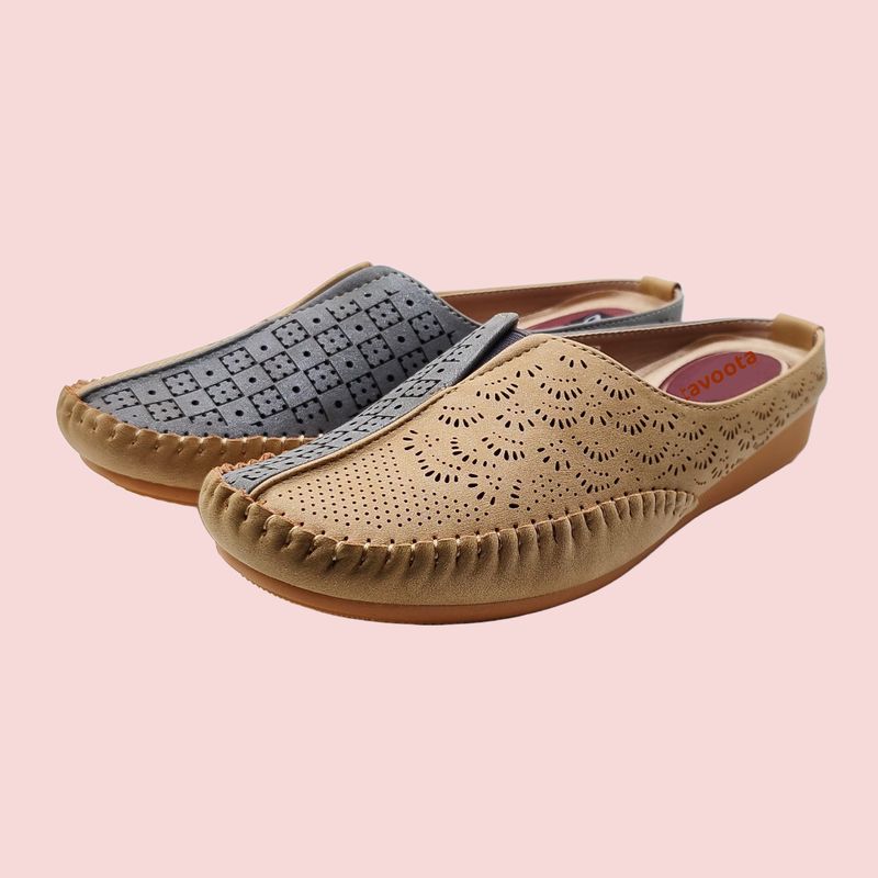 Jootavoota Women Comfortable Flat Mules(C12-278)