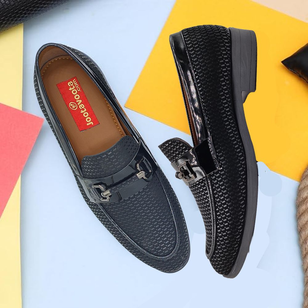 Jootavoota Men Flat Loafer (PA-463), Size: 6, Colour: Black