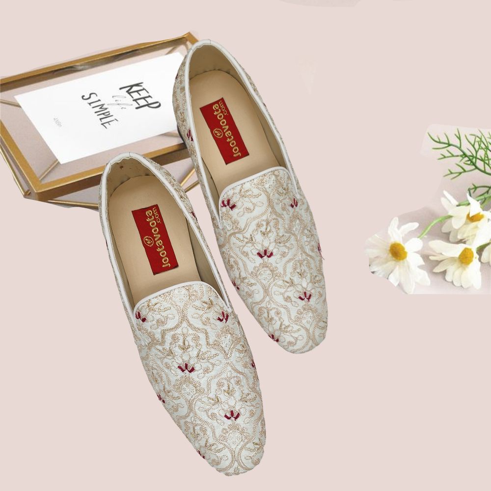 Jootavoota Men Comfortable Partywear Loafer (2441), Size: 6, Colour: White