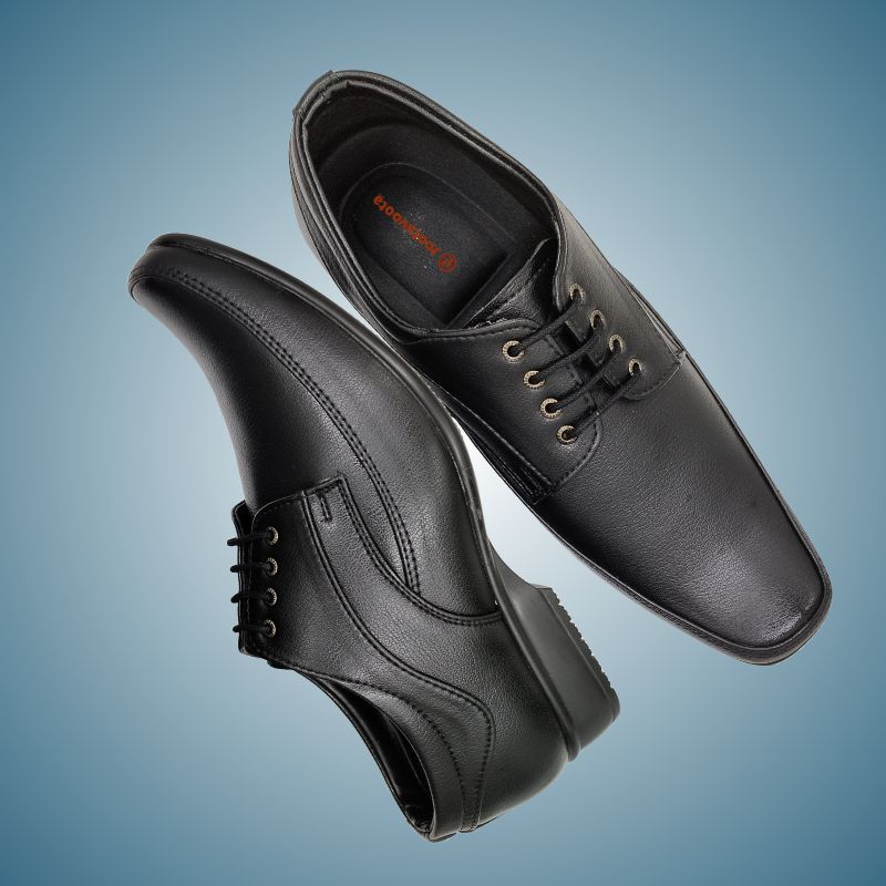 Jootavoota Men MemoryFoam Derby Shoes (1032-1), Color: Black, Size: 6