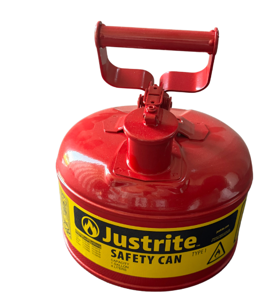 Type1 - 1 Gallon Red Metal Fuel Can