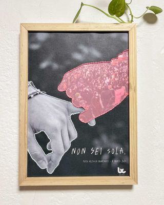 Poster Ricamato - Non sei sola