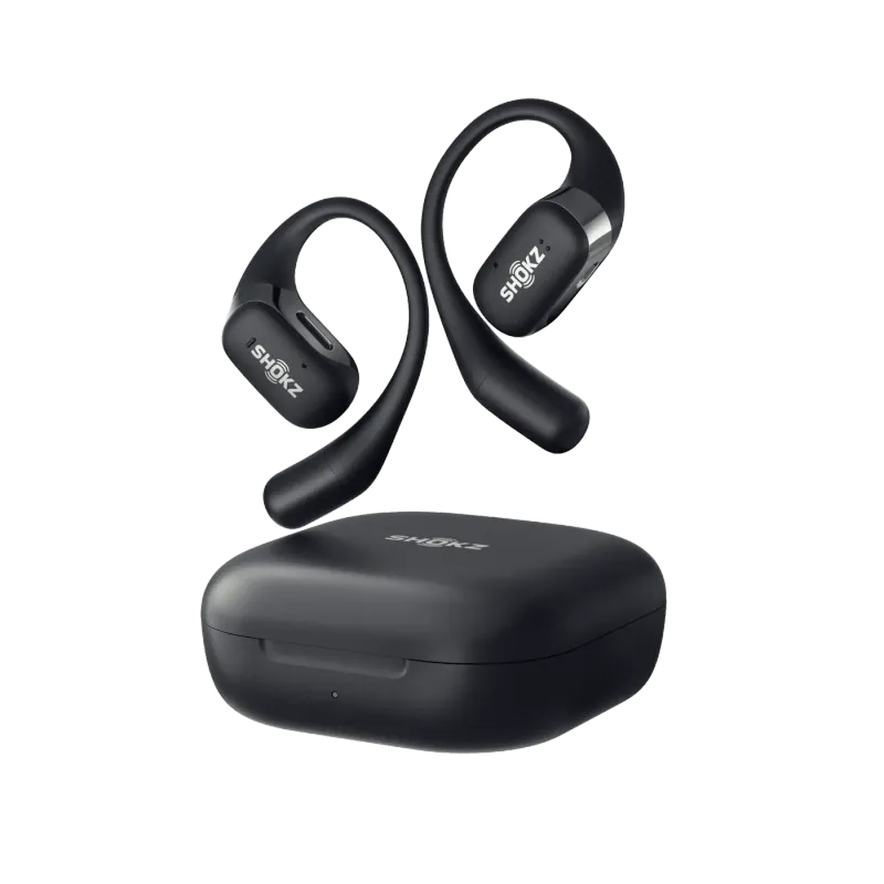 ÉCOUTEUR À CONDUCTION OSSEUSE SHOKZ OPENFIT NOIR BLUETOOTH
