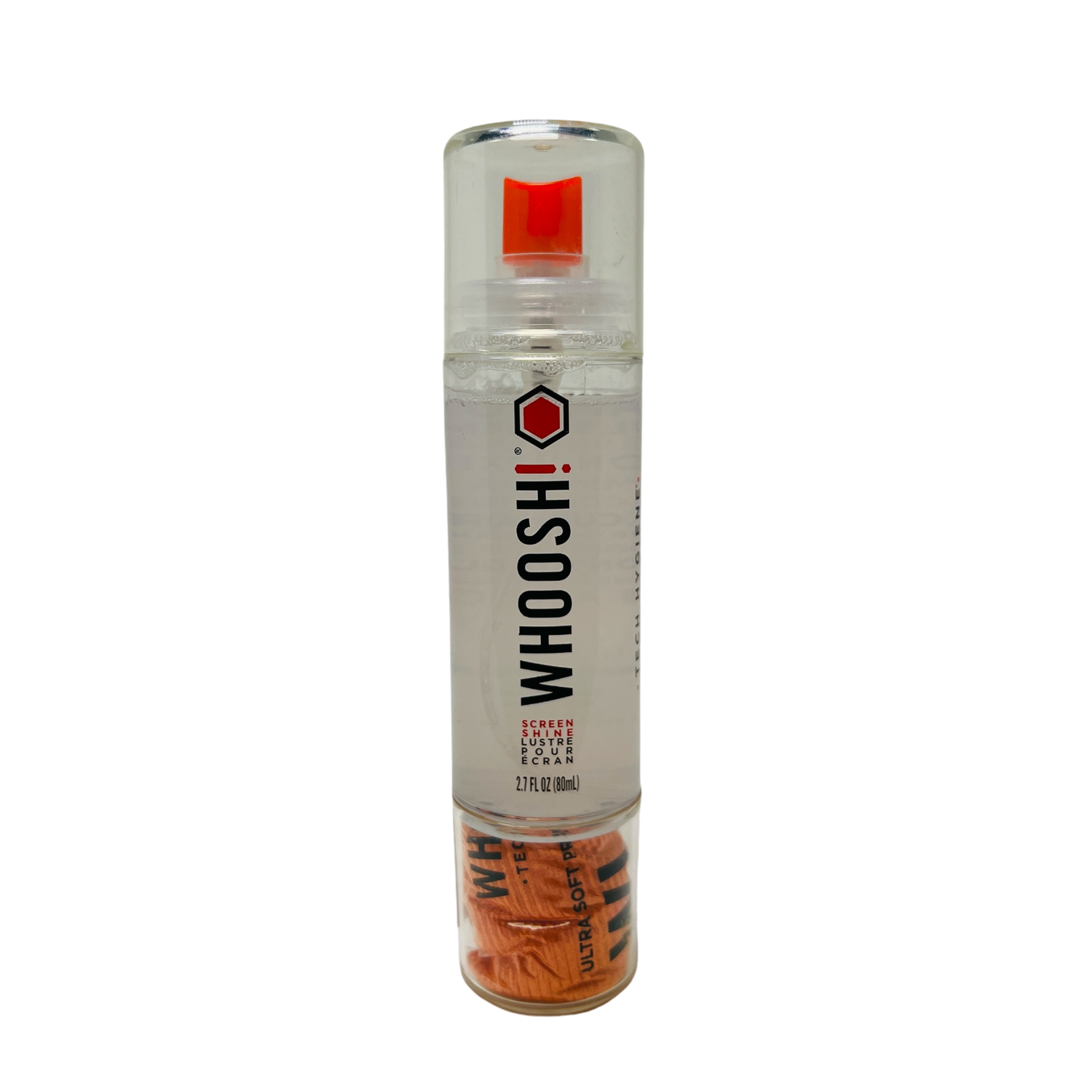 NETTOYEUR D&#39;ÉCRAN WHOOSH 80ML AVEC SERVIETTE ANTIMICROBIAL