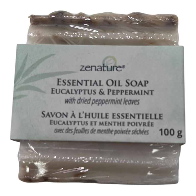 SAVON AUX HUILES ESSENTIELLES  - EUCALYPTUS MENTHE POIVRÉE