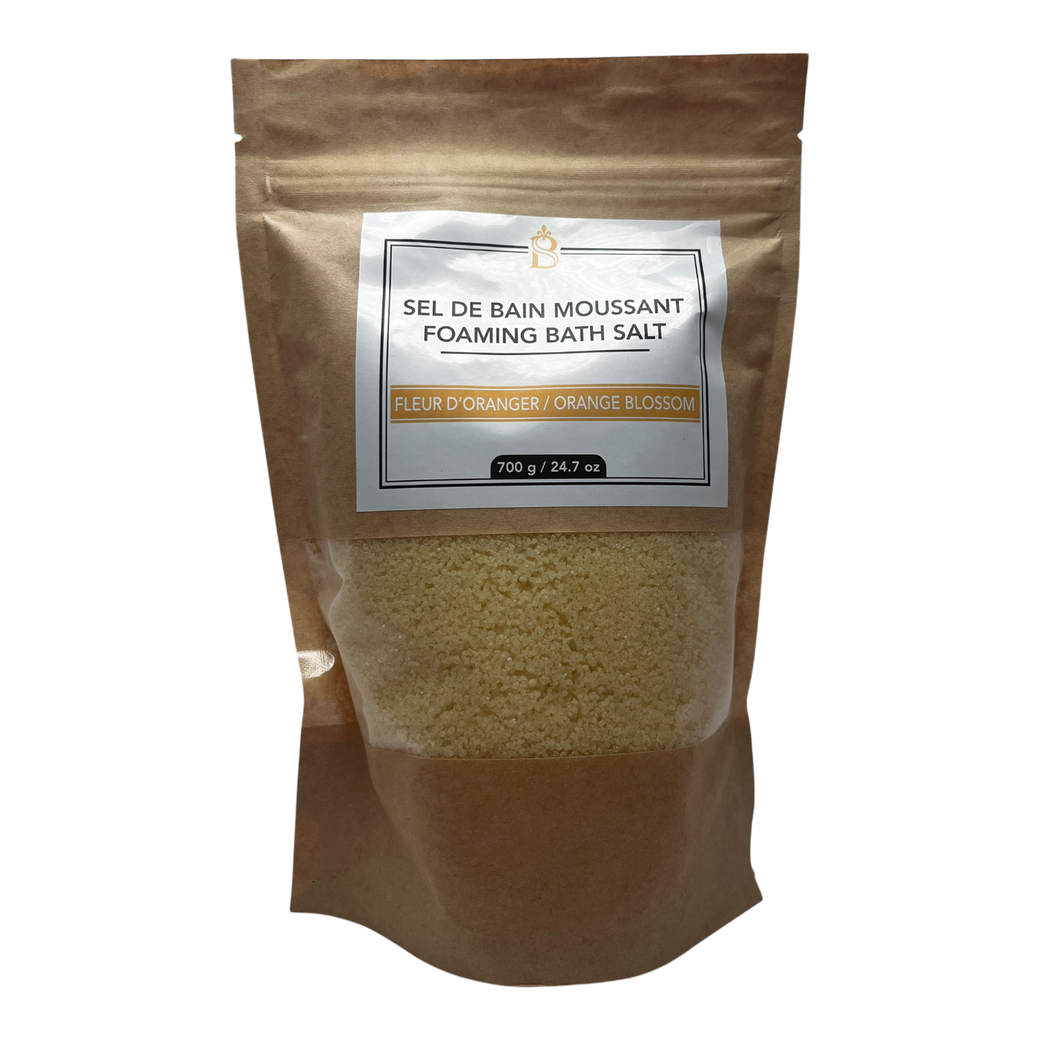 SEL DE BAIN MOUSSANT FLEUR D&#39;ORANGER 700GR