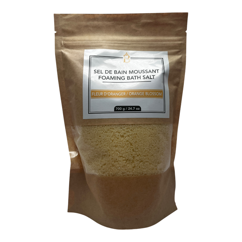 SEL DE BAIN MOUSSANT FLEUR D&#39;ORANGER 700GR