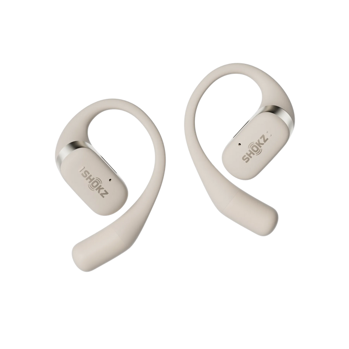 ÉCOUTEUR À CONDUCTION OSSEUSE SHOKZ OPENFIT BEIGE BLUETOOTH