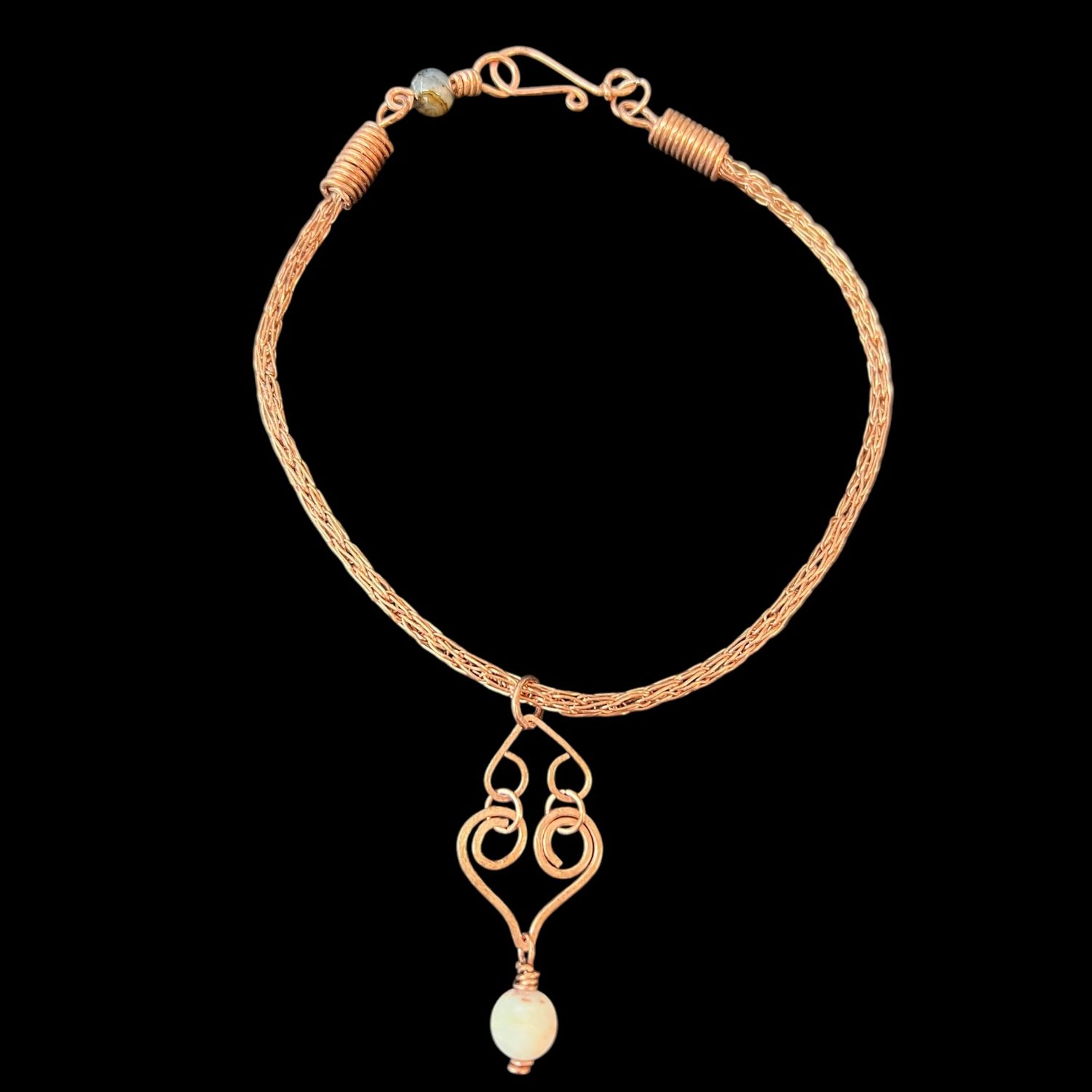 COLLIER TRICOT &quot;VIKING&#39;&quot; FIL DE CUIVRE