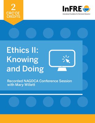 Ethics II - Knowing and Doing Recorded NAGDCA Conference Session Ethics II - Knowing and Doing Recorded NAGDCA Conference Session