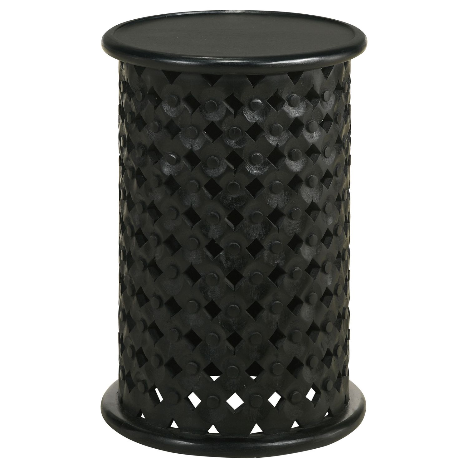 Krish 24&quot; Round Accent Table, Colour: Black