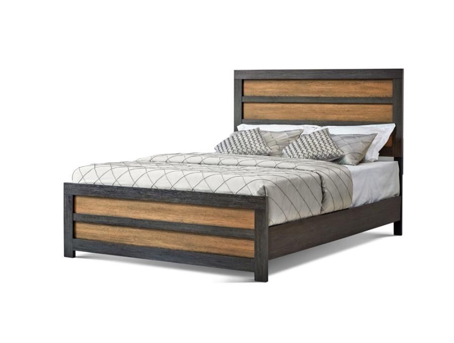 Dewcrest King Panel Bed Caramel and Licorice