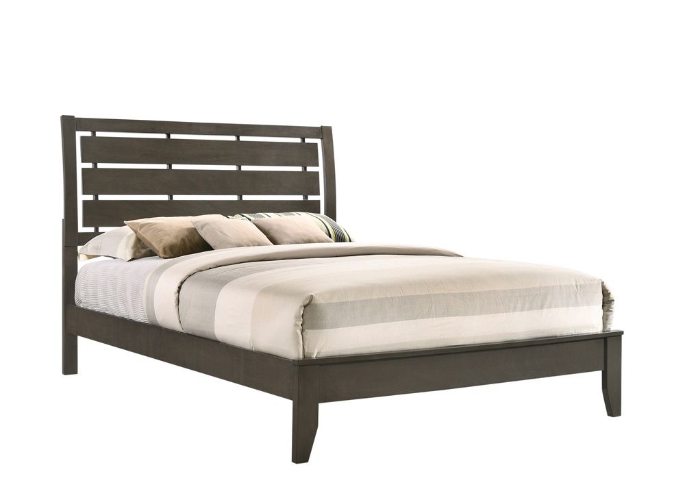Serenity Panel Bed ONLINE, Colour: Mod Grey, Size: King