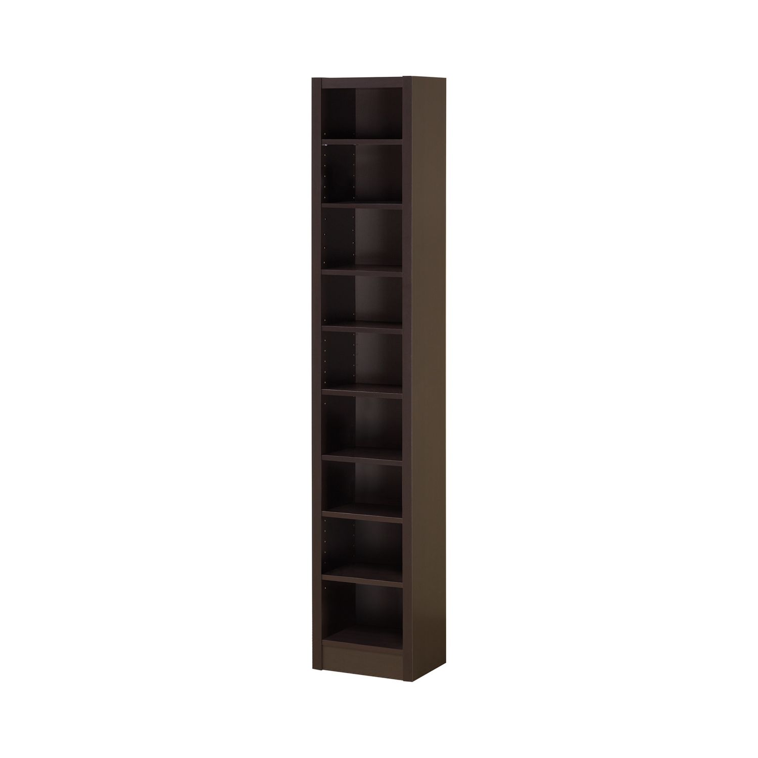 Eliam Rectangular Bookcase With 2 Fixed Shelves Cappuccino