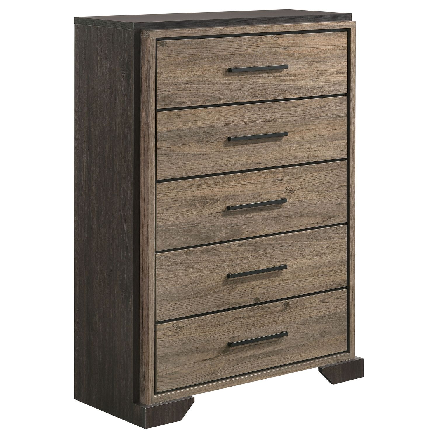 Baker 5-Drawer Chest Brown And Light Taupe