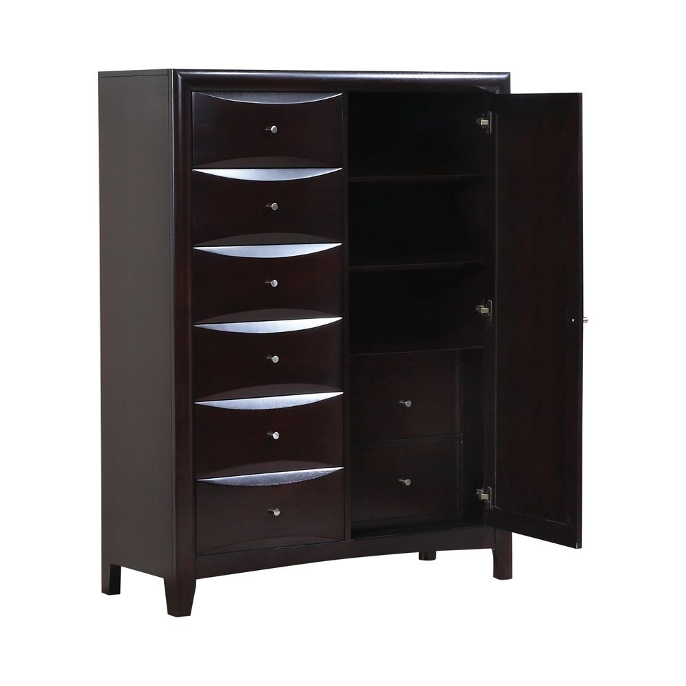 Phoenix 6-Drawer Bedroom Chest Cappuccino