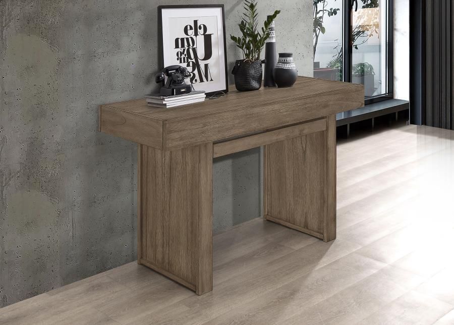 Owen 2-drawer Rectangular Wood Console Table Wheat Brown