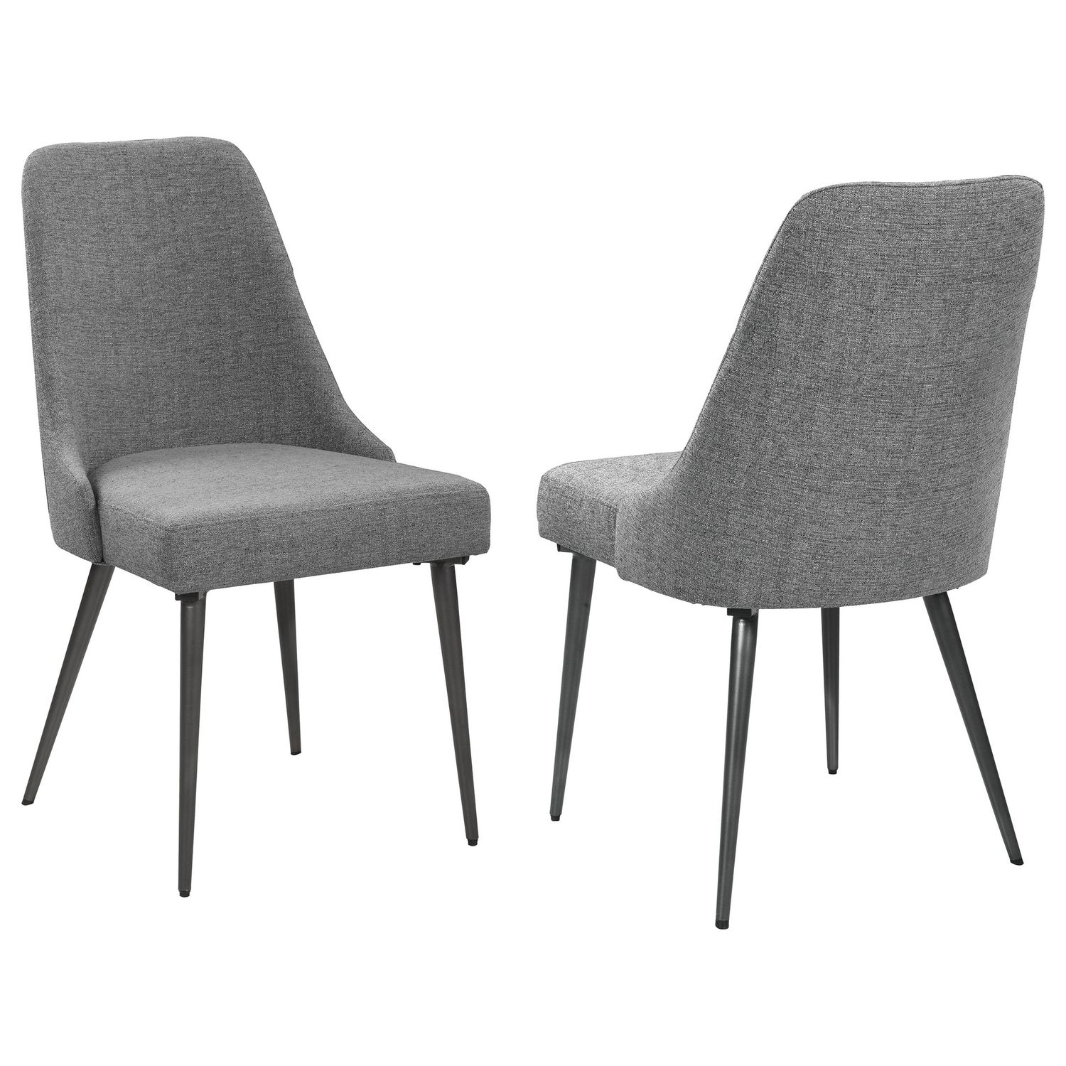 Alan Fabric Upholstered Dining Side Chair Grey (Set Of 2)