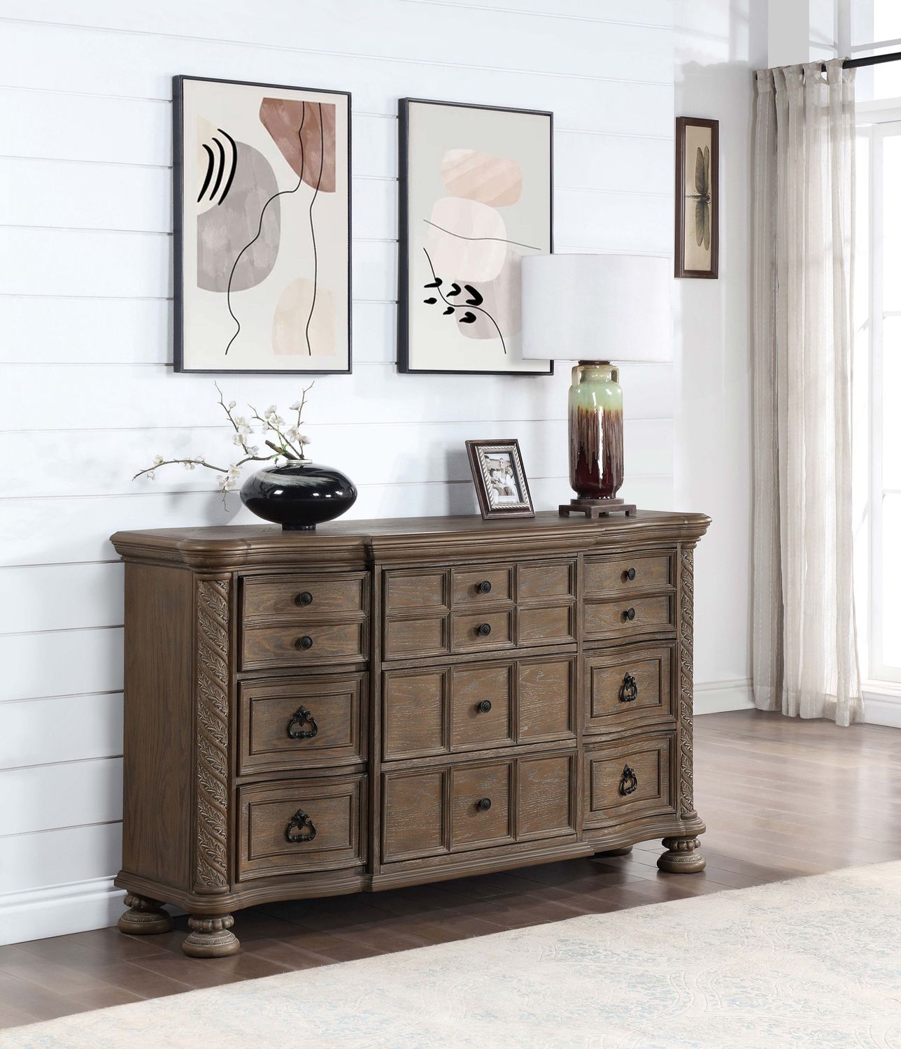 Emmett 9-Drawer Dresser Walnut