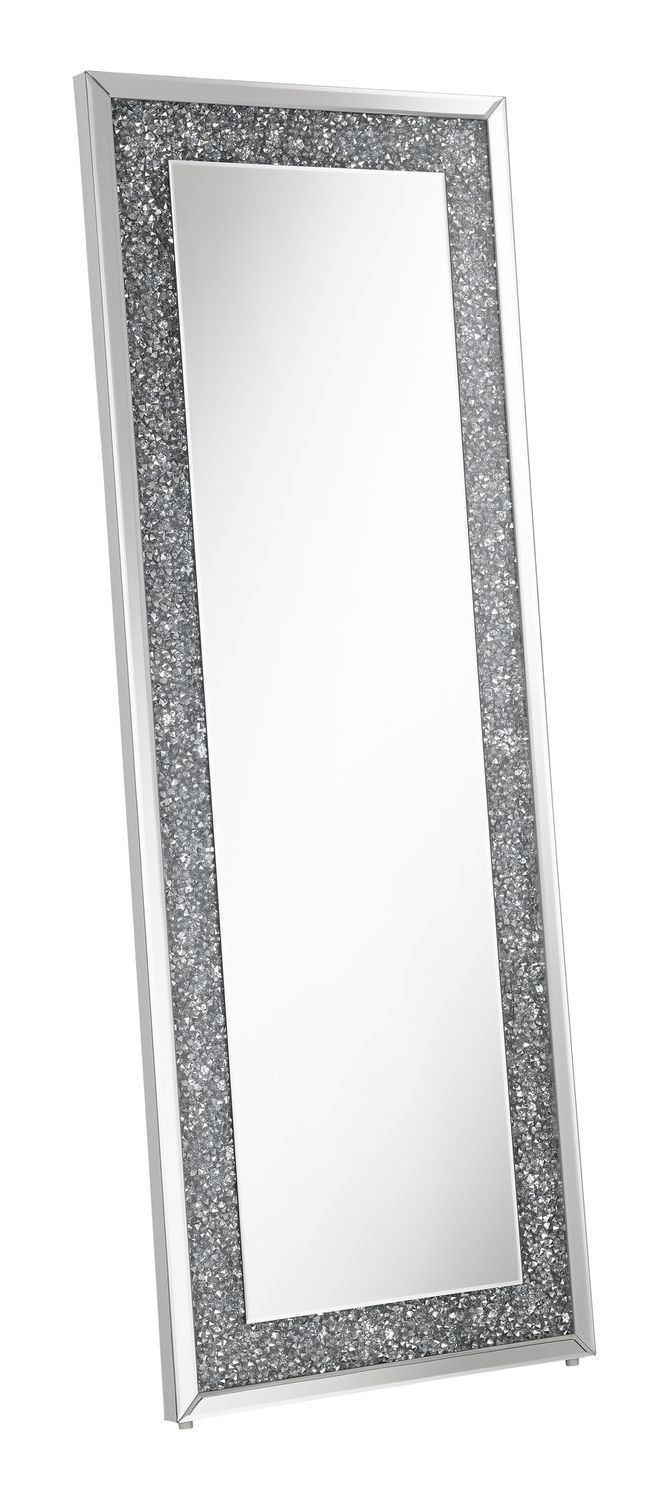 Valerie Crystal Inlay Rectangle Floor Mirror
