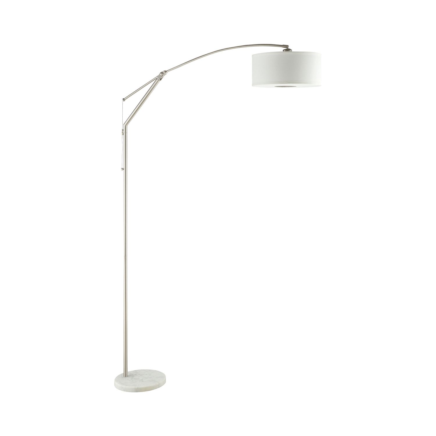 Moniz 81-Inch Drum Shade Arc Adjustable Floor Lamp Chrome