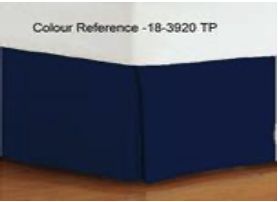 Rizzy Home Bed Skirt, Solid Navy, Size: Queen