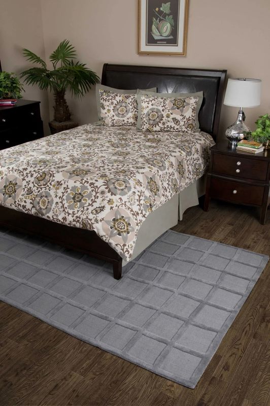 Rizzy Home King Bed Skirt, Solid Grey
