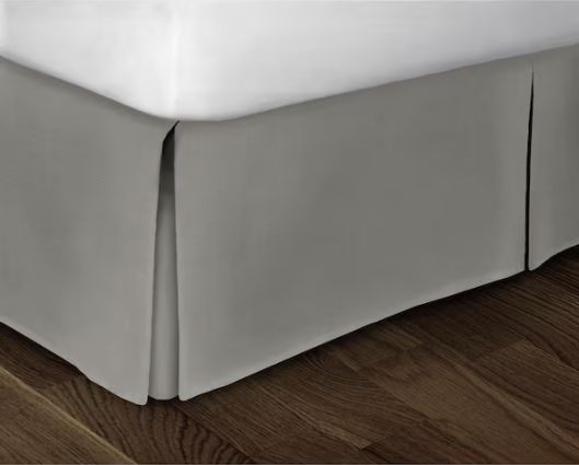 Rizzy Home King Bed Skirt, Solid Grey
